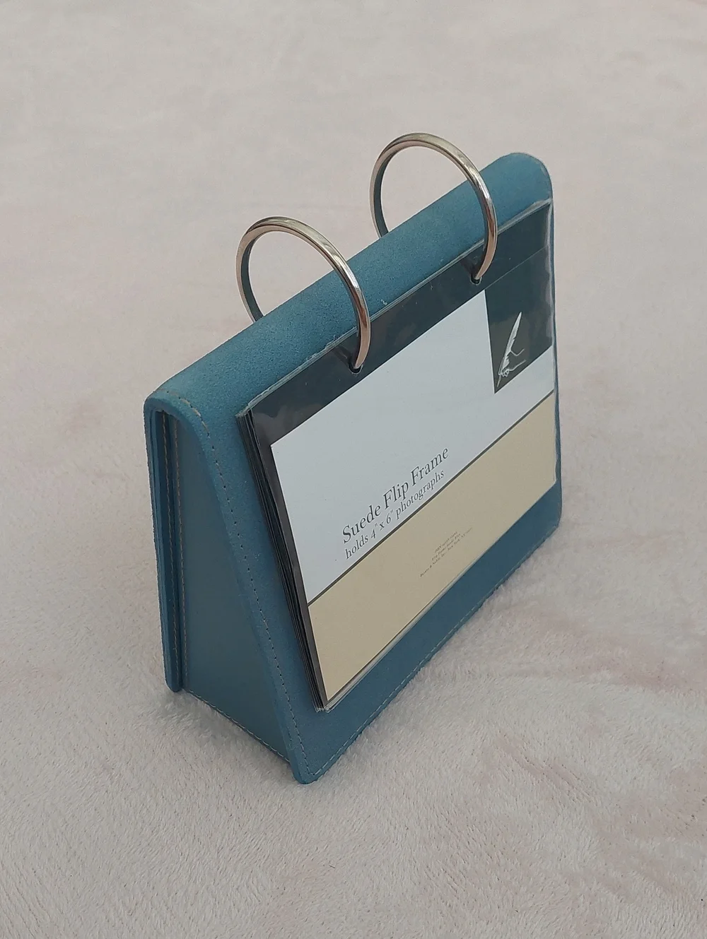 BARNES & NOBLE SWING Suede Flip Frame Holds 4
